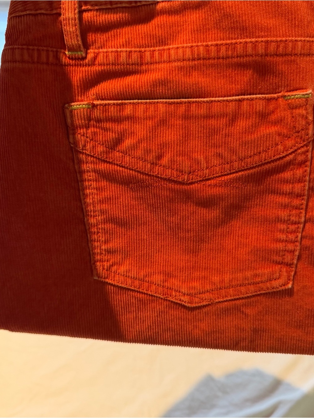 Vintage Gap 1969 corduroy Women’s Skirt in Rust 4/27 - Picture 8 of 10